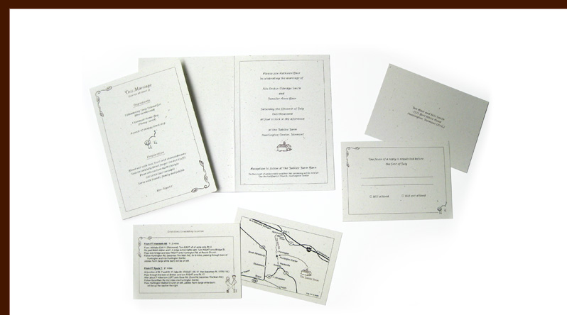 Baer Smith wedding invitation