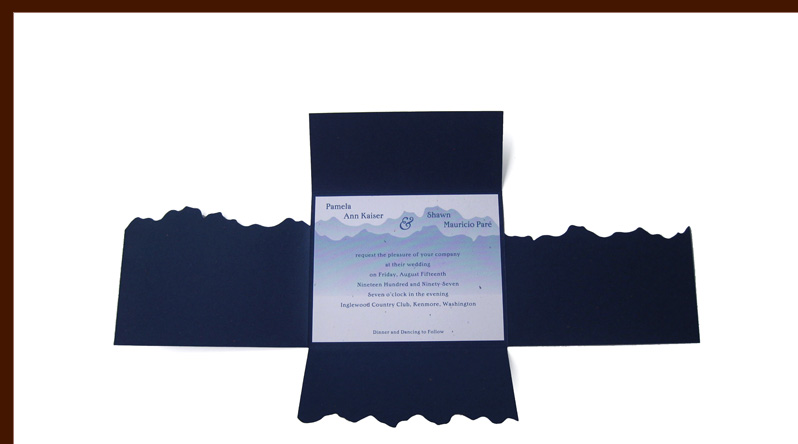 Kaiser Pare wedding invitation