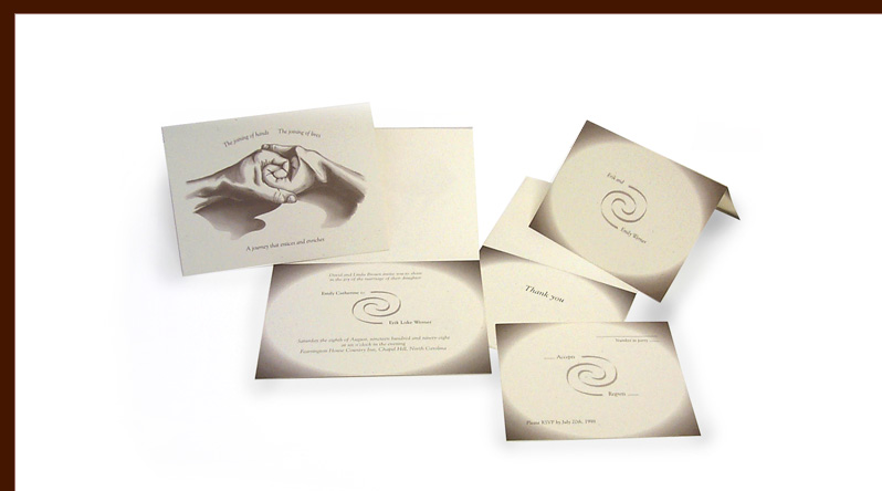 Werner Brown wedding invitation