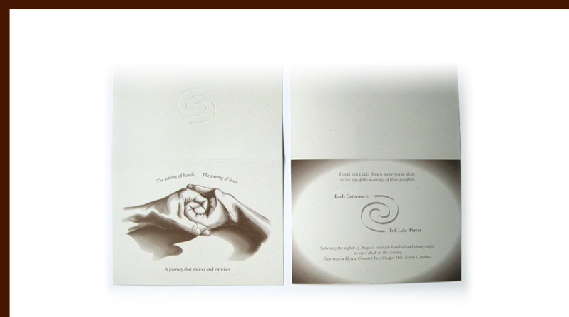 Werner Brown wedding invitation