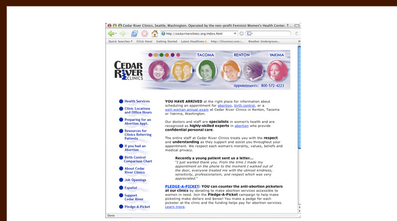 Cedar River Clinics website