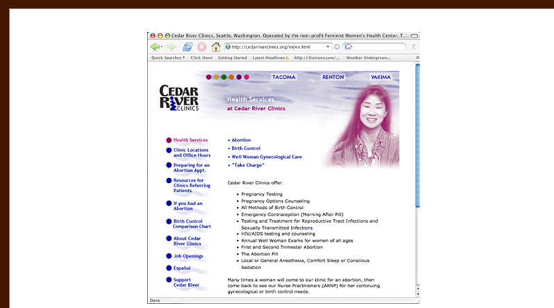 Cedar River Clinics website