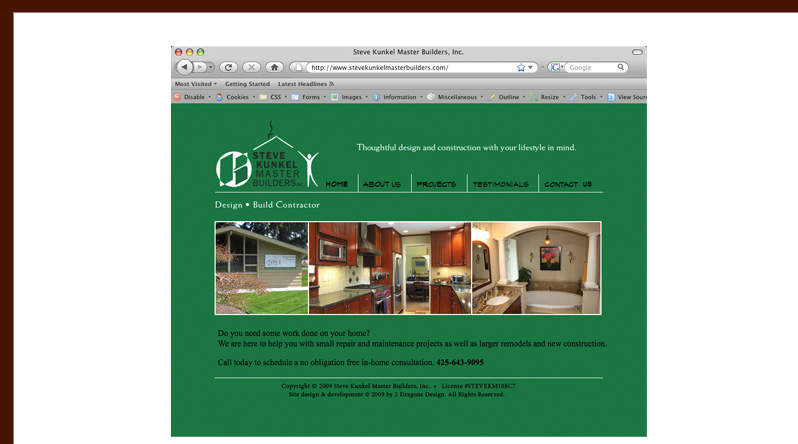 Steve Kunkel Master Builders website